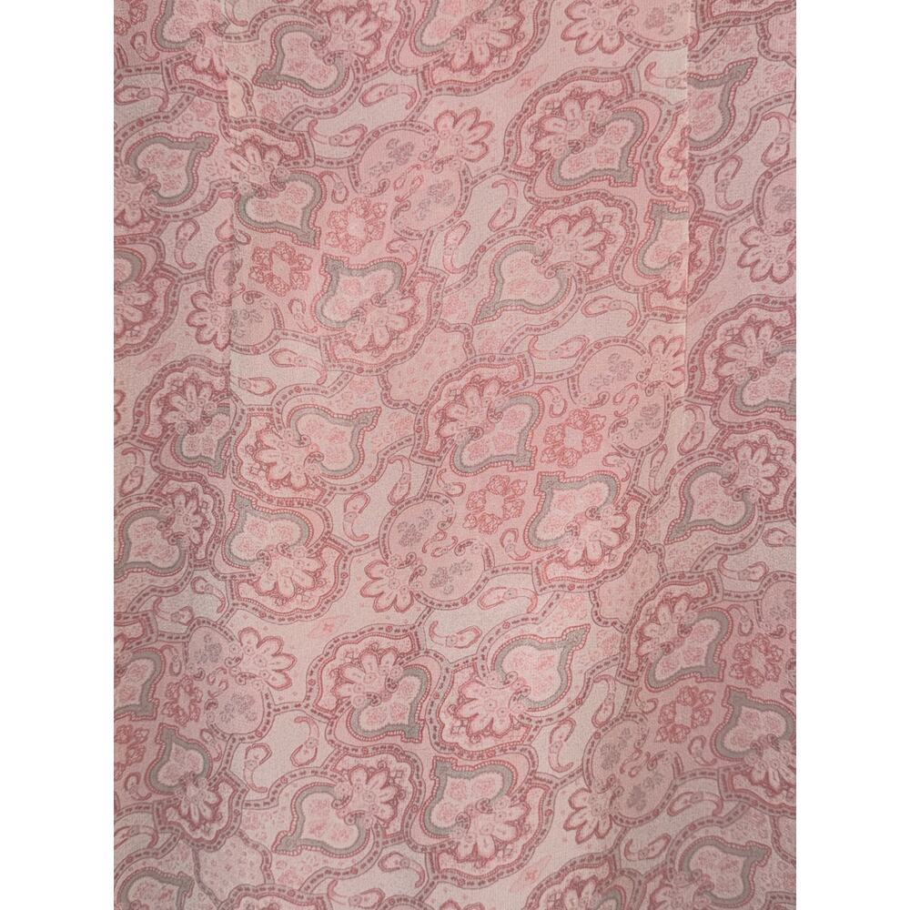 Y2K 100% Silk Sheath Dress Womens 8 Paisley Powder Pink Mini Sleeveless Easter - Picture 2 of 7